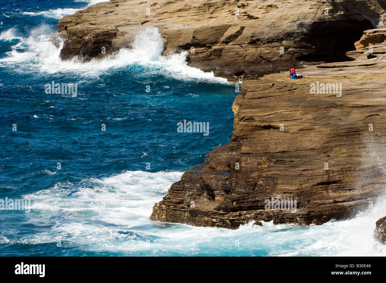 "Weit weg von den tosenden Wellen" Stockfoto