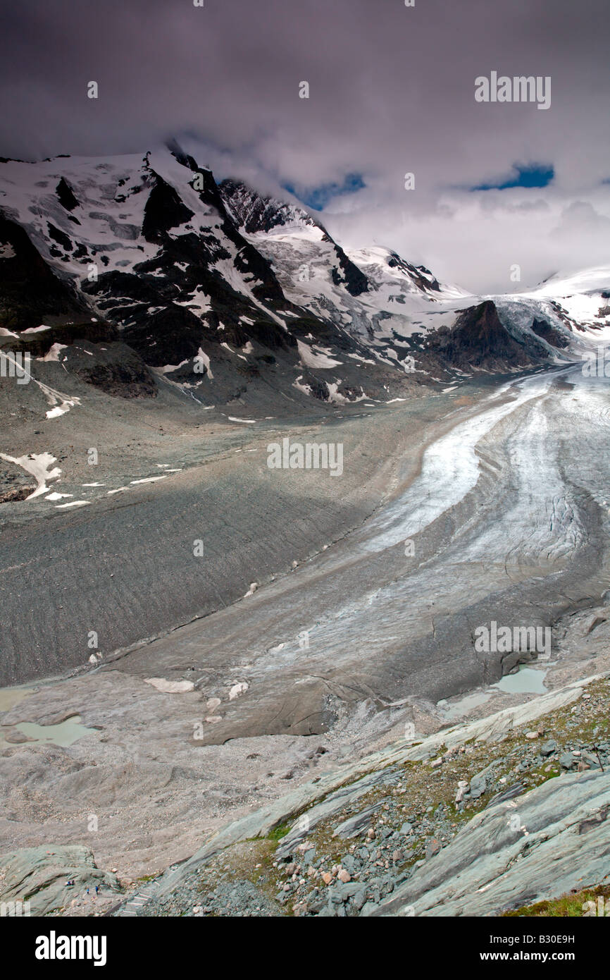 Nationalpark Hohe Tauern: Franz-Josefs-Höhe Sicht: Großglockner und Pasterze Gletscher Stockfoto