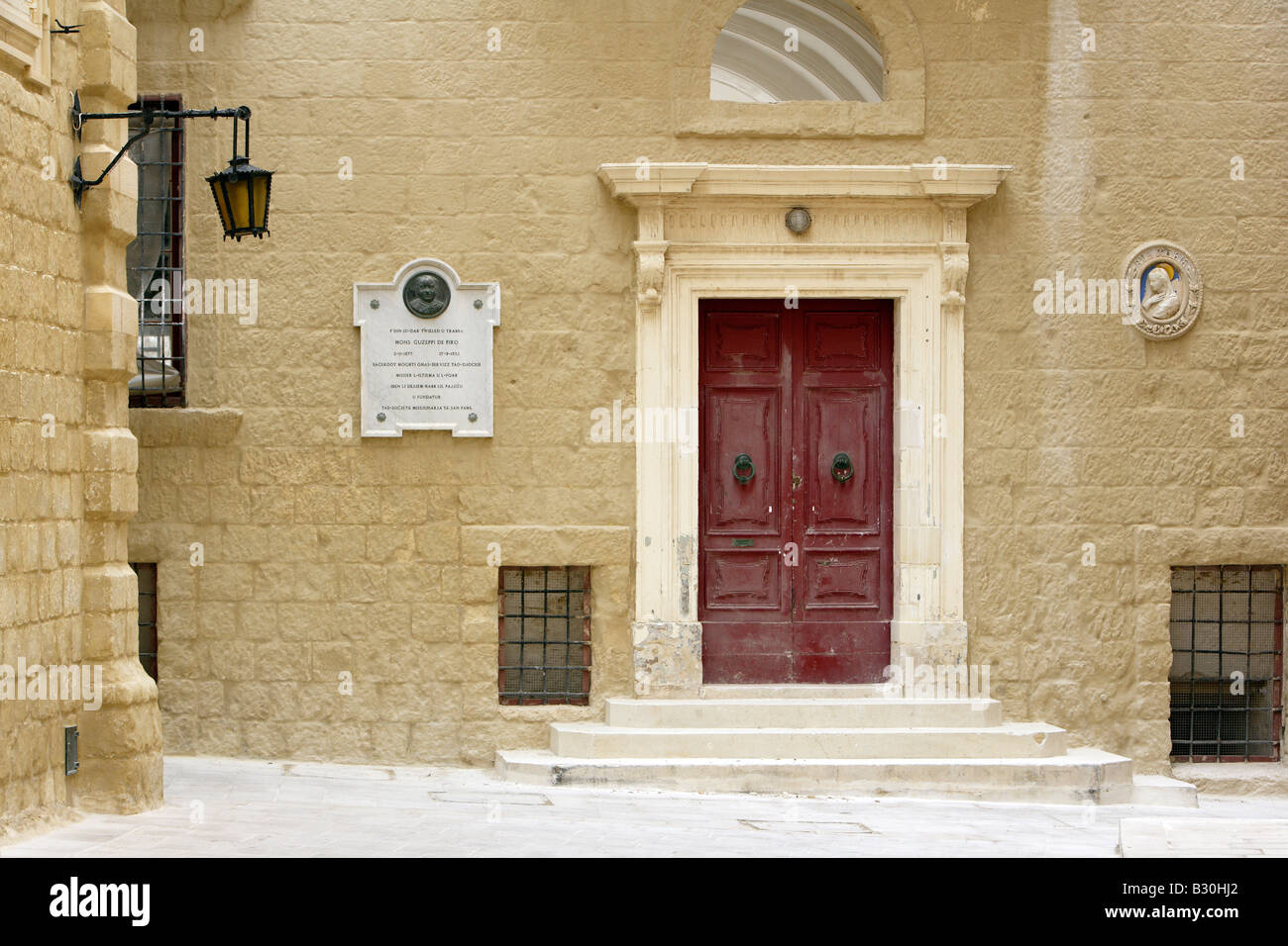 Straßenecke in Mdina, Malta Stockfoto