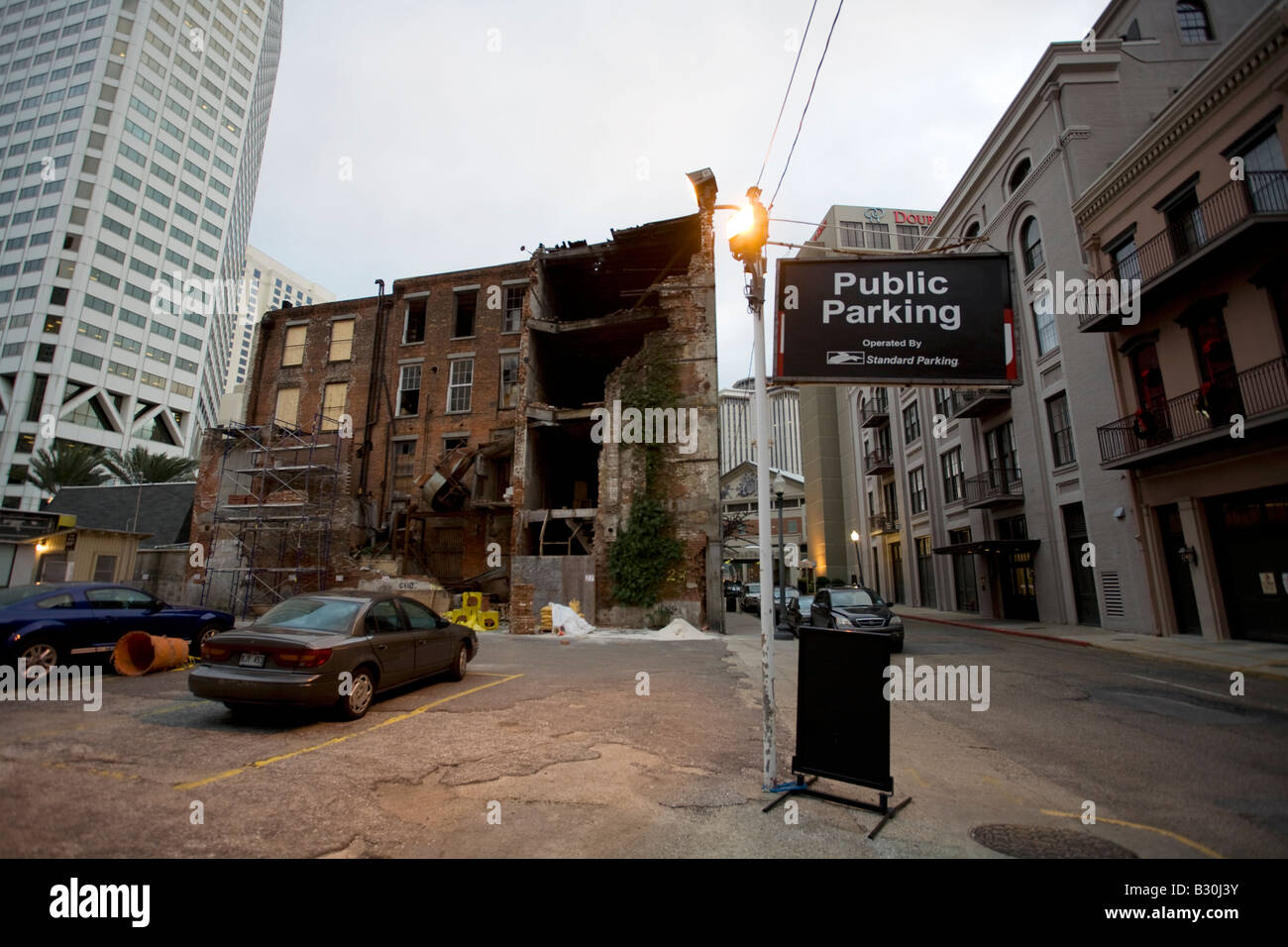 Innenstadt von New Orleans, mehrere Jahre nach dem Hurrikan Katrina Stockfoto