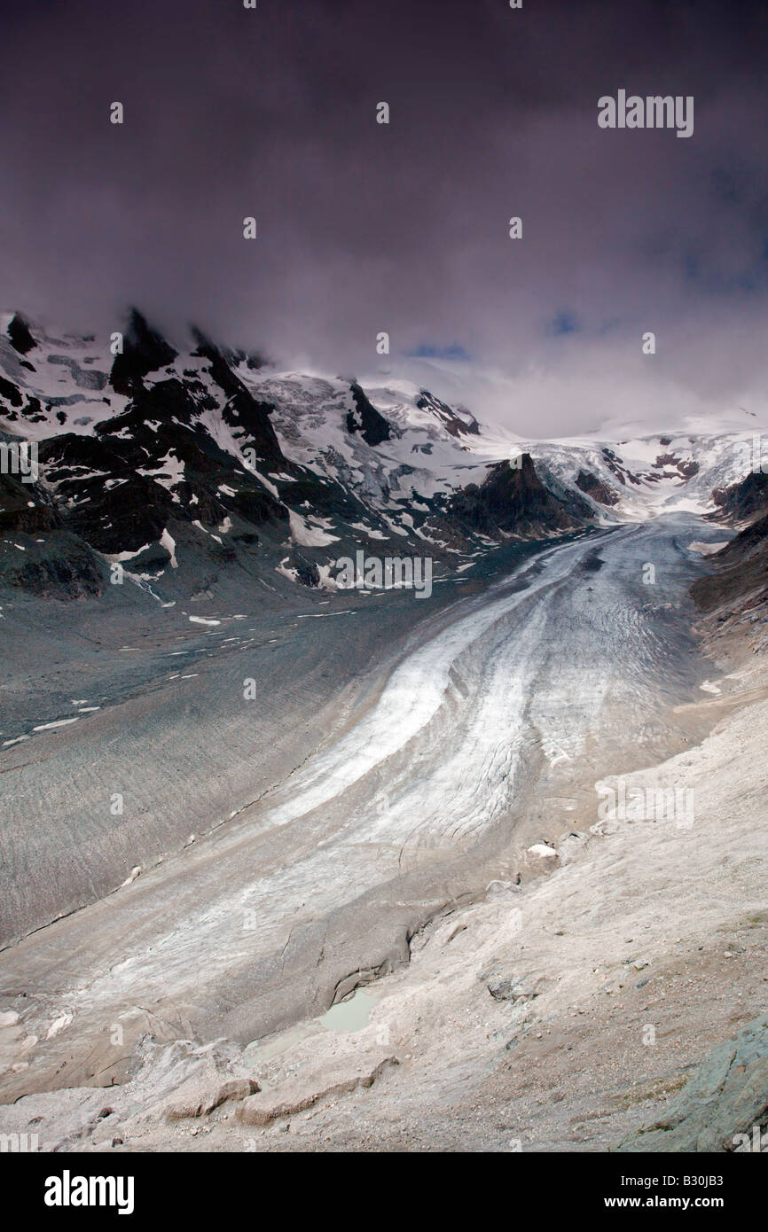 Nationalpark Hohe Tauern: Franz-Josefs-Höhe Sicht: Großglockner und Pasterze Gletscher Stockfoto
