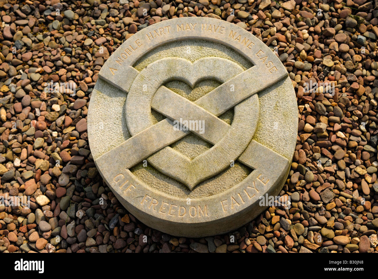Die letzte Ruhestätte von Robert the Bruce Herz bei Melrose Abbey schottischen Grenzen UK Stockfoto