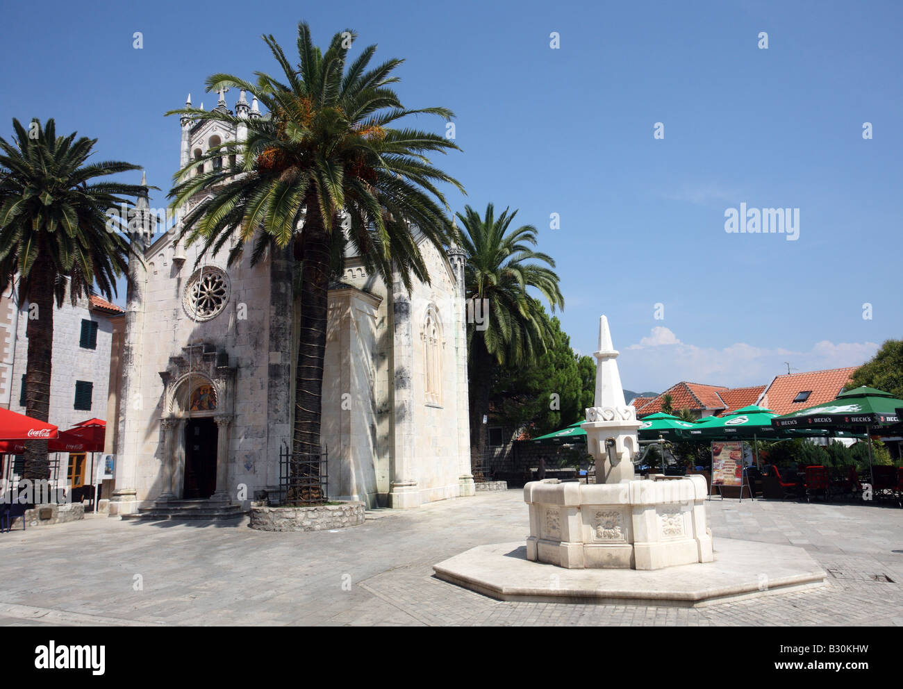 Die orthodoxe Kirche Mihael Arhandel Herceg Novi Monteneg Stockfoto