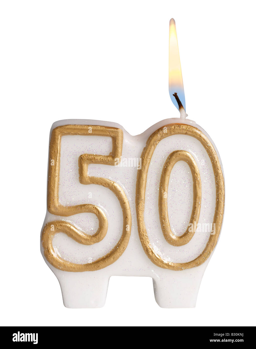 Number 50 and candle -Fotos und -Bildmaterial in hoher Auflösung – Alamy