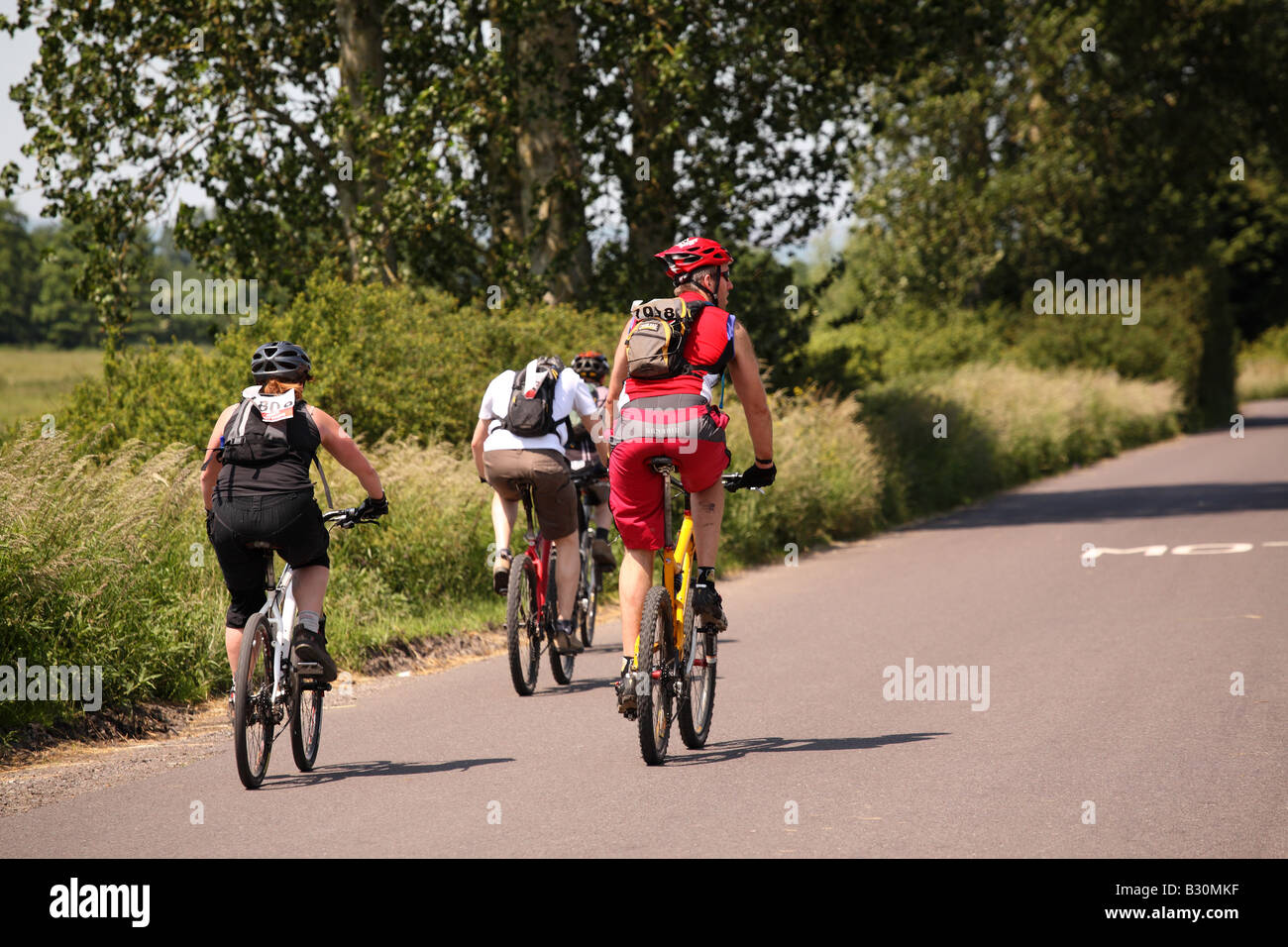 Charity-Bike-Fahrer Stockfoto