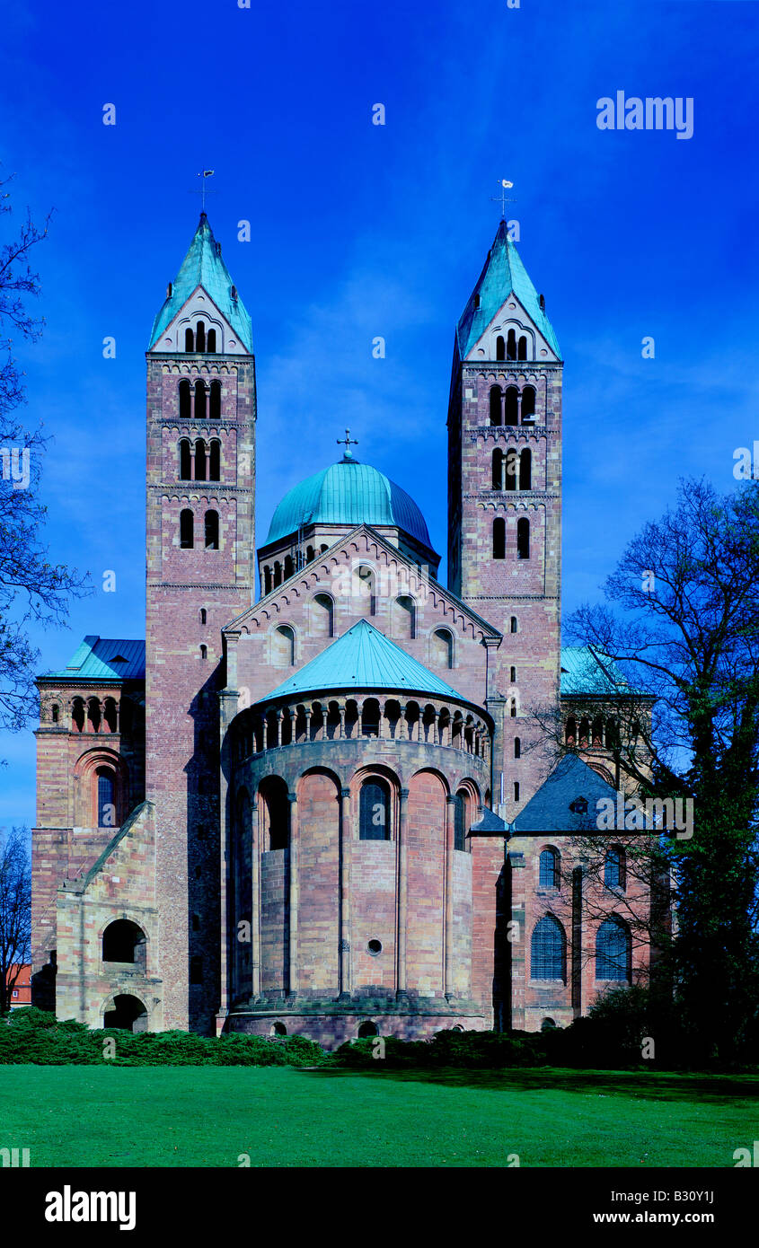 Speyerer Dom von Osten gesehen Stockfoto