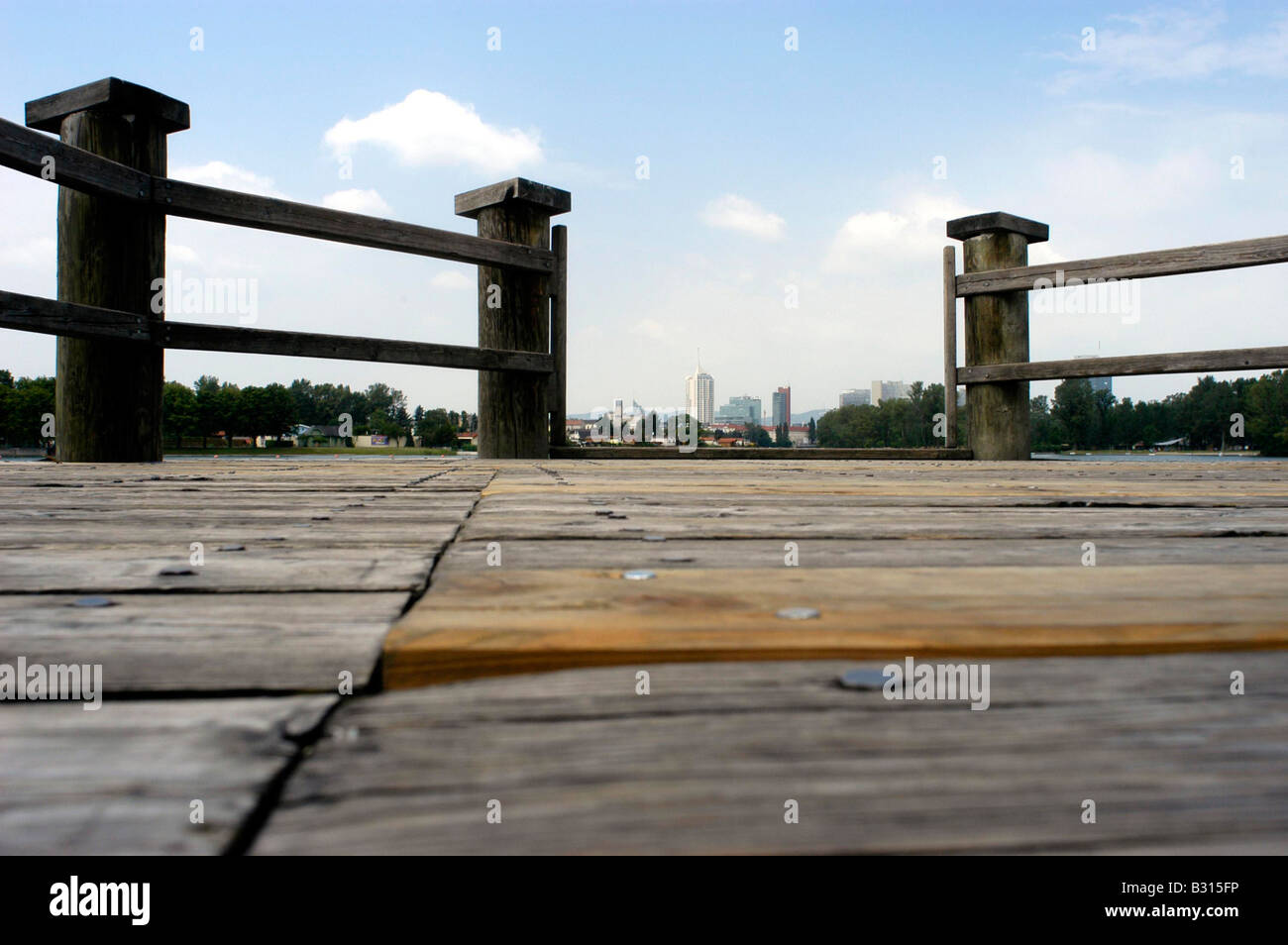 an der alten Donau Stockfoto