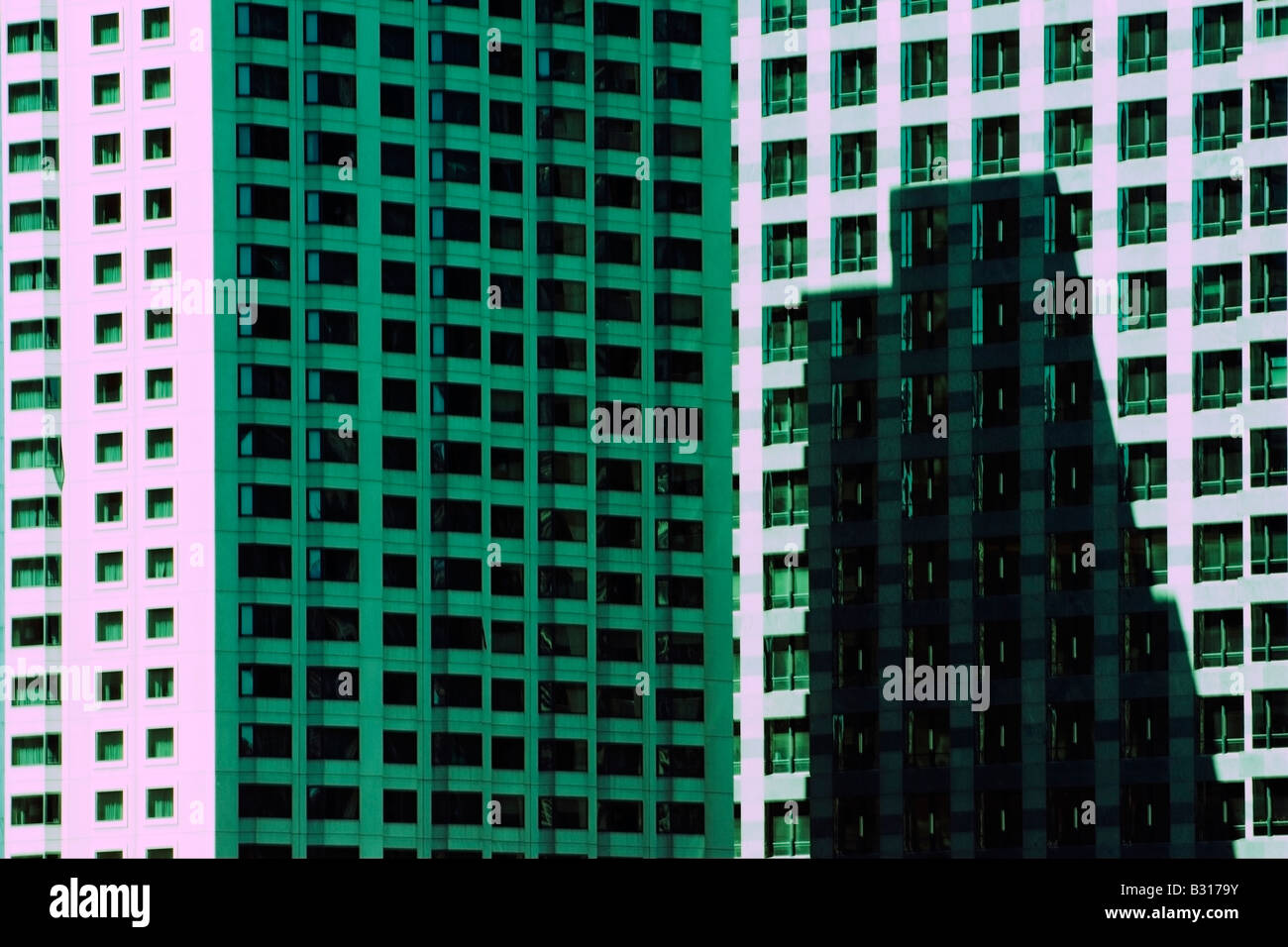 Muster und Formen von Chicago Architektur gebildet Stockfoto