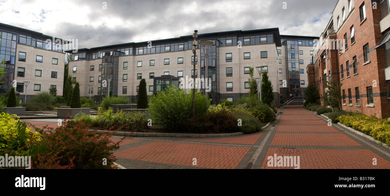 Panorama der Campus Residenz in Irland Dublin City University. Stockfoto