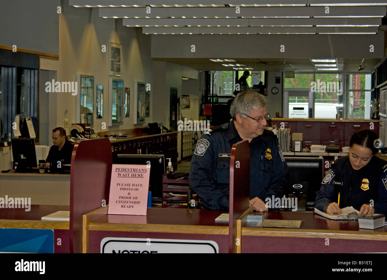 Port Of Entry Sumas Washington. Stockfoto