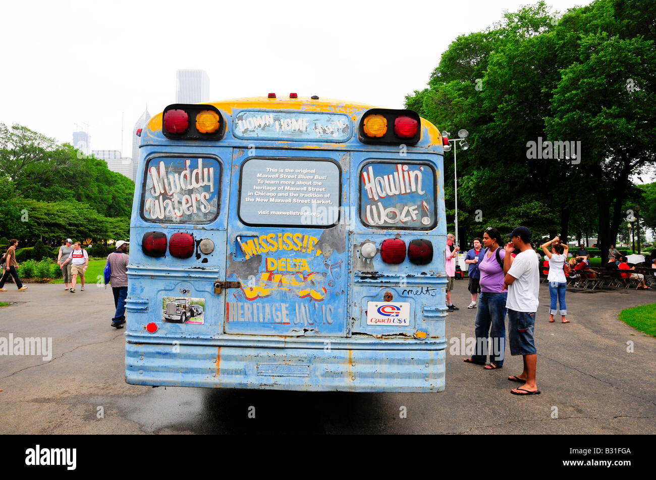 Chicago-Blues-Bus Stockfoto
