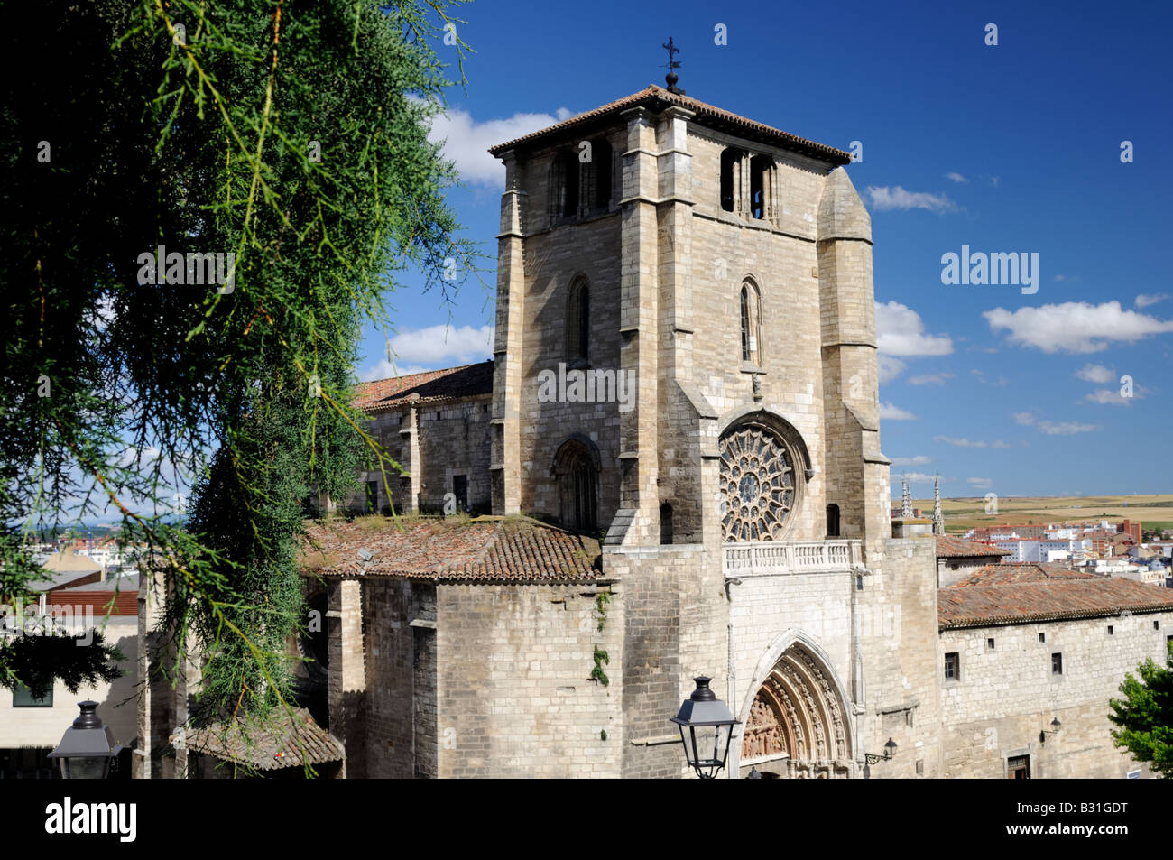 Die Kirche San Esteban (XIII Jahrhundert), Burgos, Spanien Stockfoto