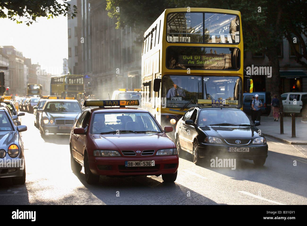 Rush Hour im Zentrum Stadt, Dublin, Irland Stockfoto