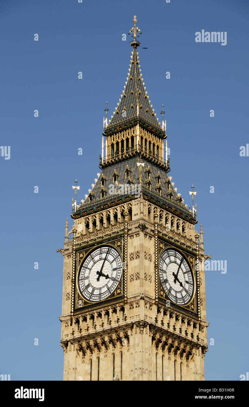 Big Ben Clock London England reisen Wahrzeichen Denkmal "London 2012" fünf nach vier Stockfoto