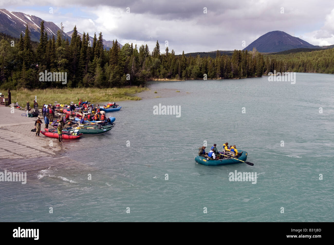 River-rafting Stockfoto