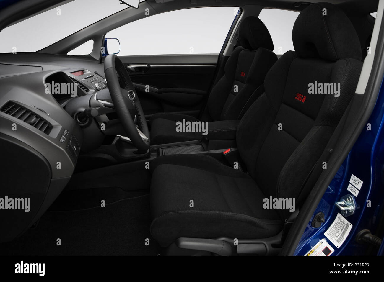2008 Honda Civic Si Mugen In Blau Vordere Sitze Stockfoto