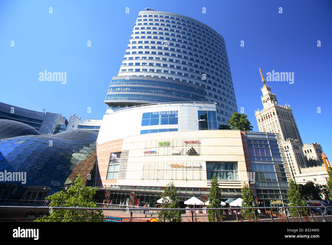 Warschau, Warschau, Polen, Palast der Kultur und Wissenschaft, Zlote Tarasy Stockfoto