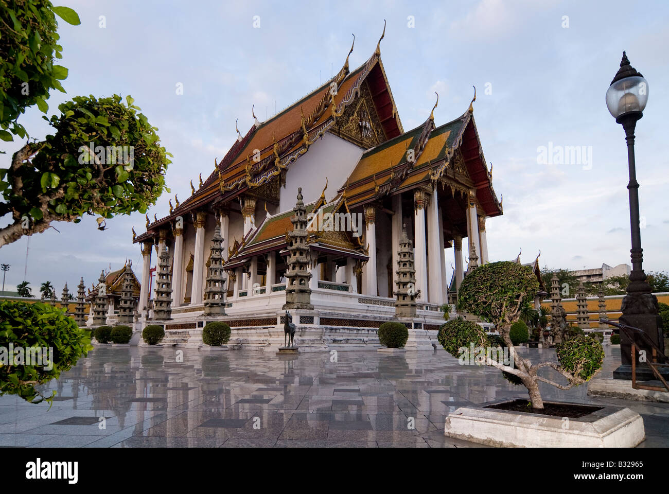 Wat Suthat, Thai Budhist Tempel, Bangok Stockfoto