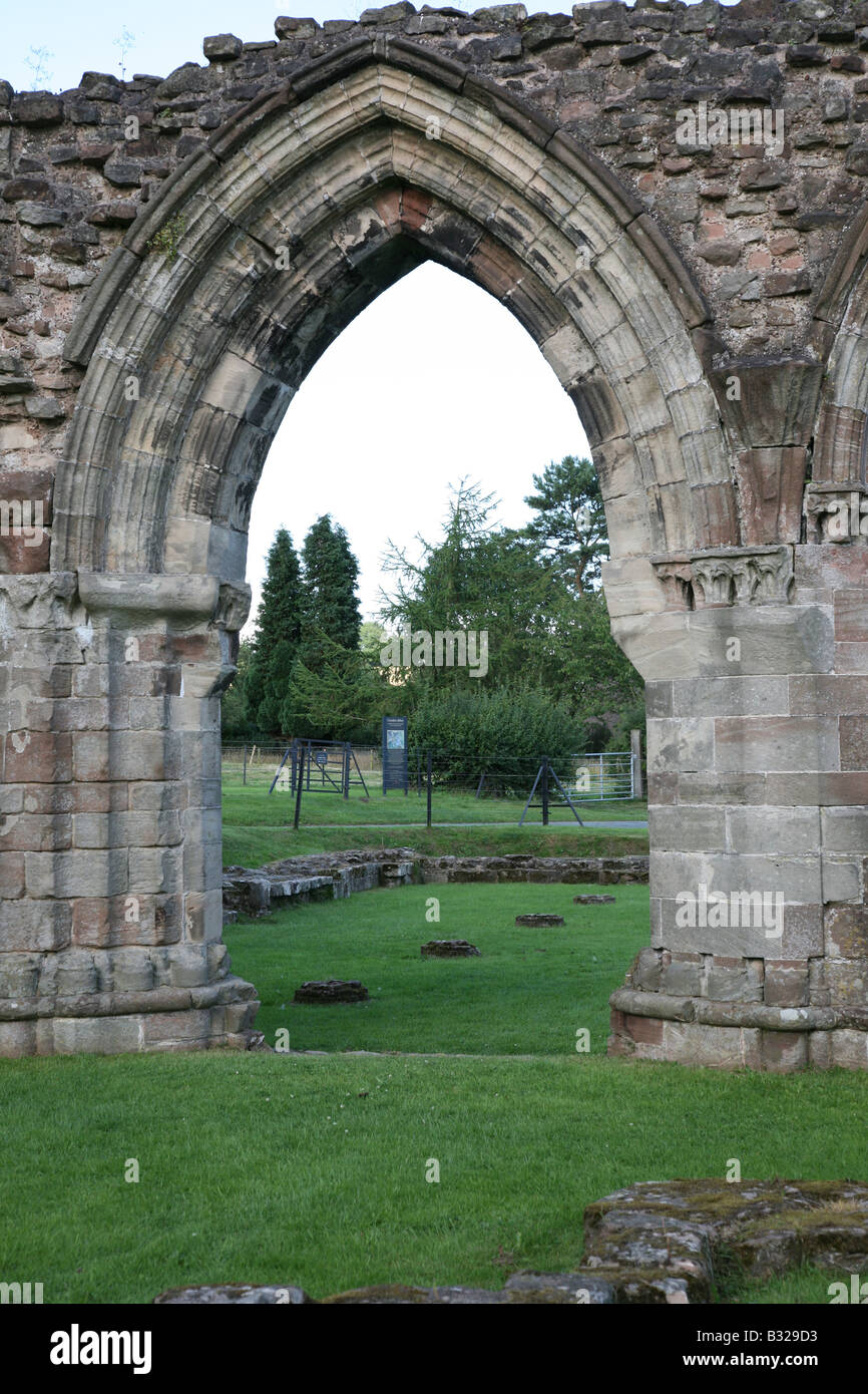 Der English Heritage Site der Ruinen von Croxden Abbey in Croxden zwischen Cheadle und Uttoxeter Staffordshire Stockfoto