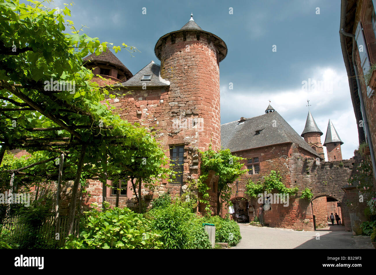 Dorf von Collonges-la-Rouge, Département Corrèze, Region Limousin, Frankreich Stockfoto