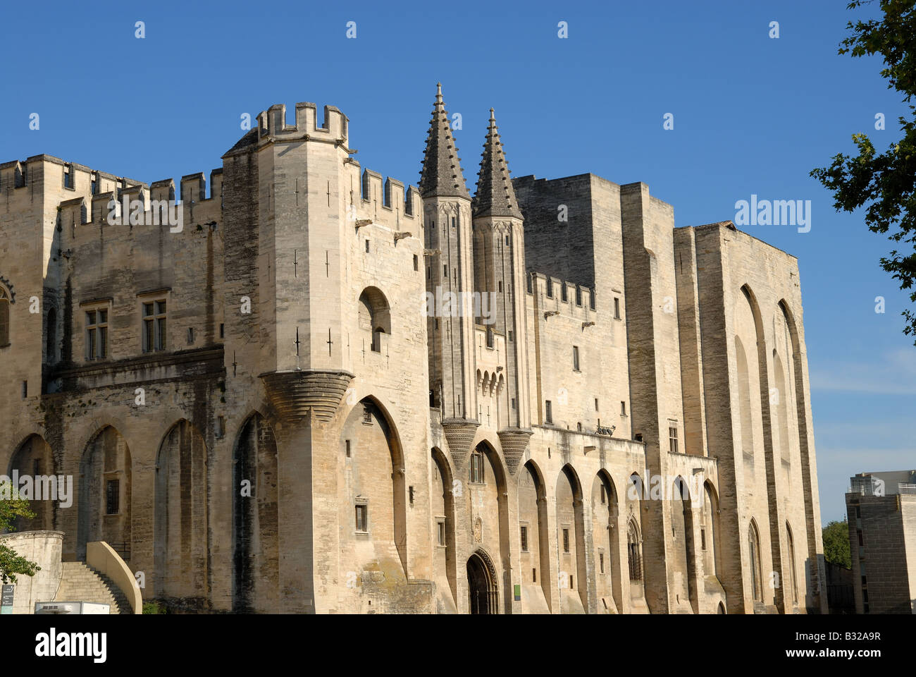 Palast der Päpste in Avignon, Frankreich Stockfoto