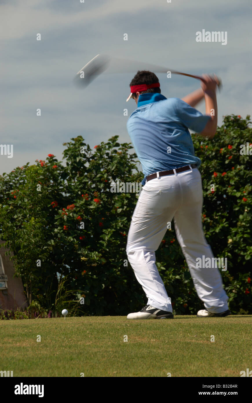 Teenager in Varadero Golf Club Kuba fahren Stockfoto