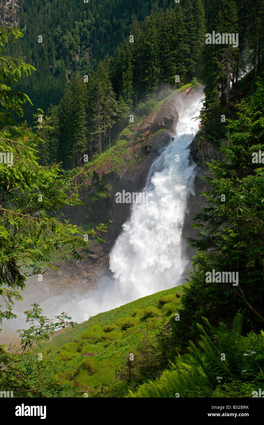 Nationalpark Hohe Tauern: Krimmler Wasserfall Stockfoto