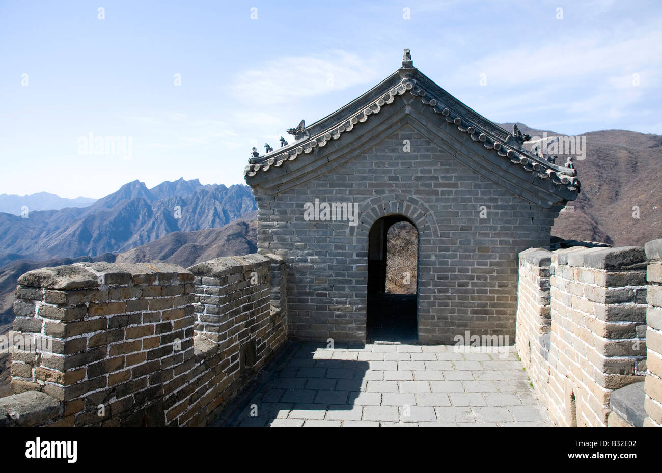 Chinesische Mauer bei Mutianyu, China Stockfoto Chinesische Mauer bei Mutianyu, China Stockfoto