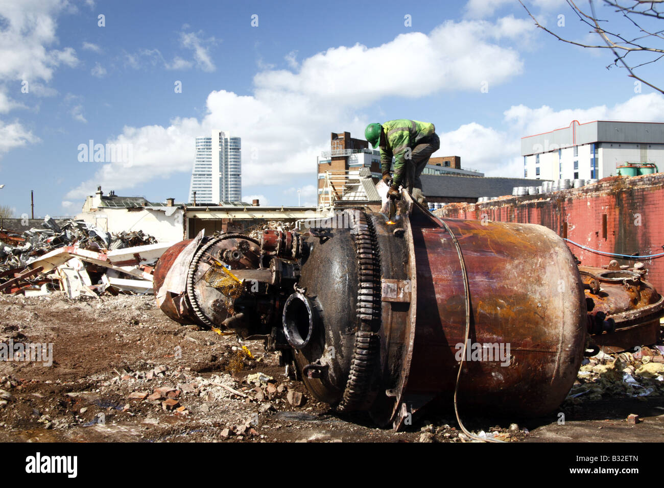 Demolition Man Tetleys Leeds Stockfoto