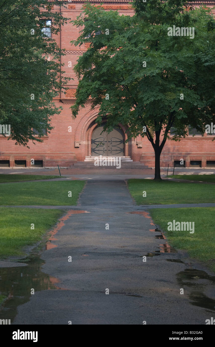 Szene aus Harvard Yard in Harvard University Cambridge Massachusetts, USA Stockfoto