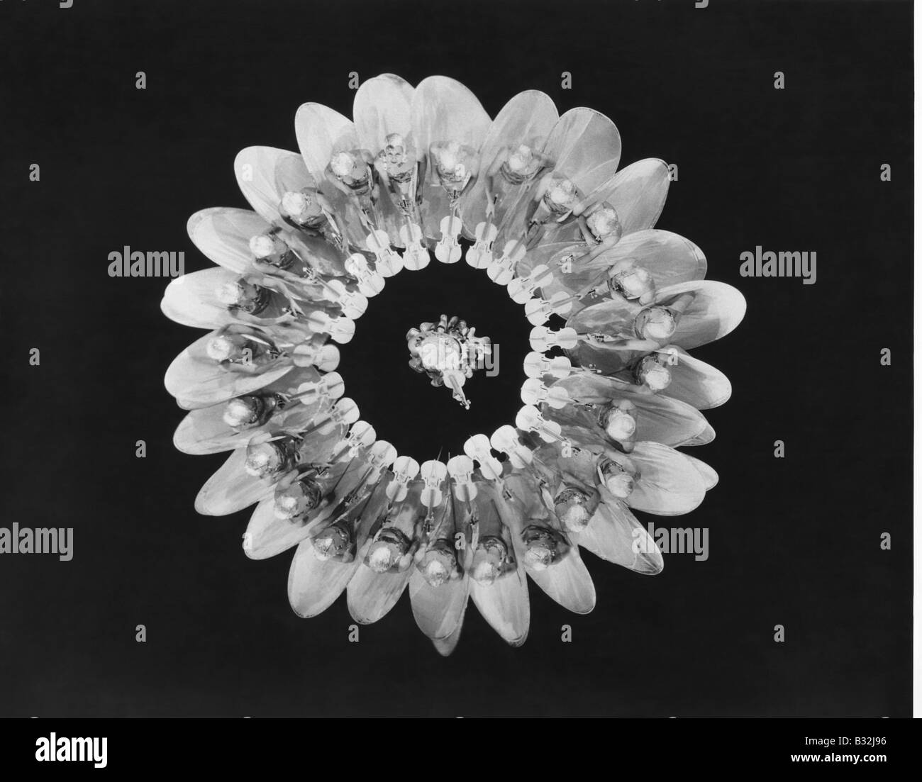 PERFEKTE SYNCHRONISATION Stockfoto