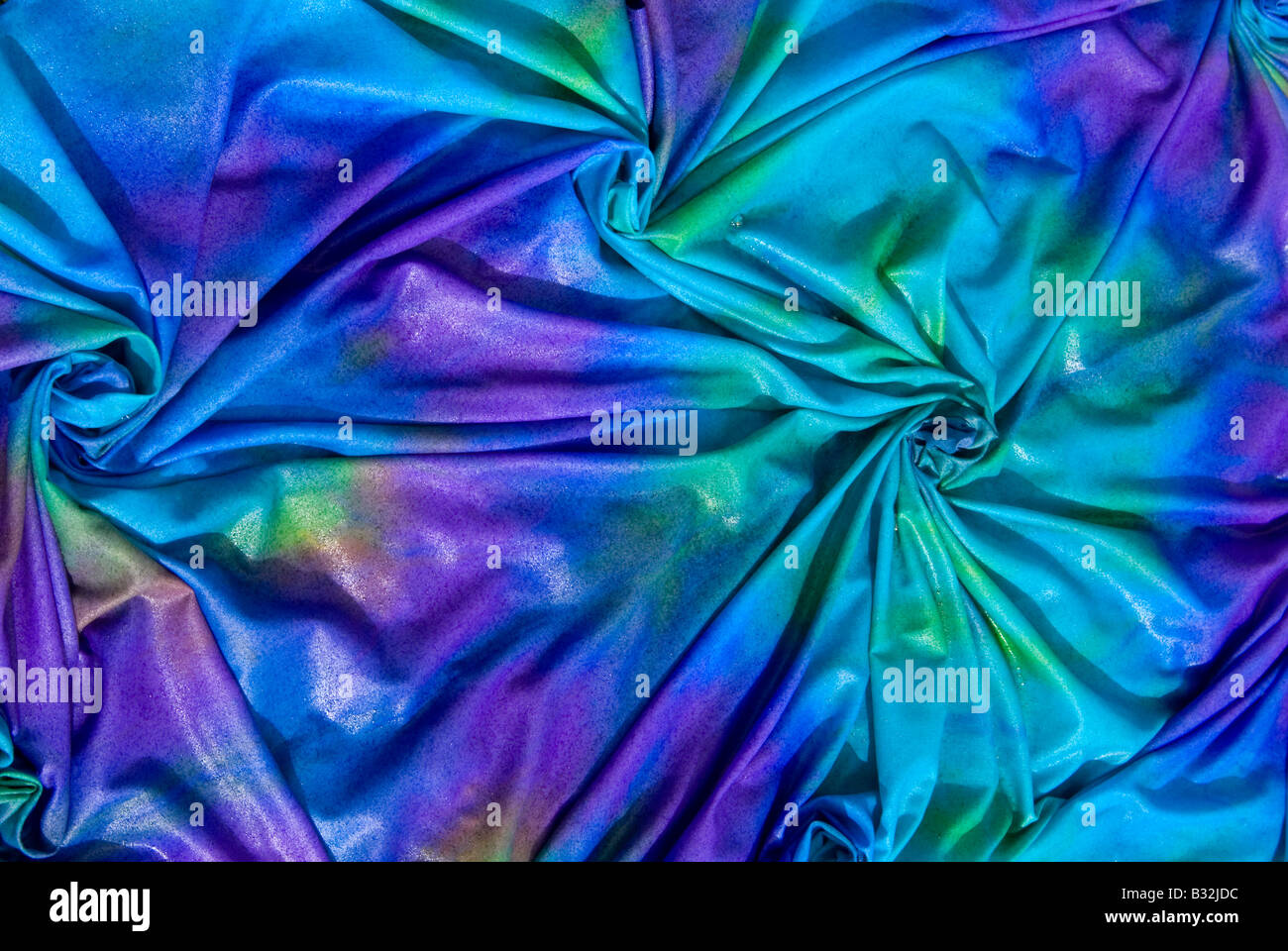 Tie Dye Pareu Tuch auf Atiu Cook-Inseln Stockfoto