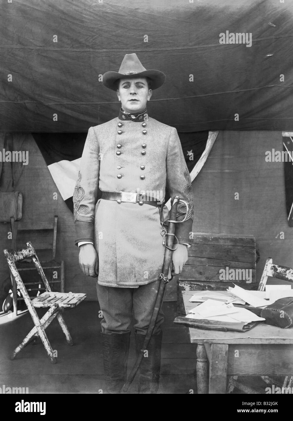 CONFEDERATE OFFICER Stockfoto