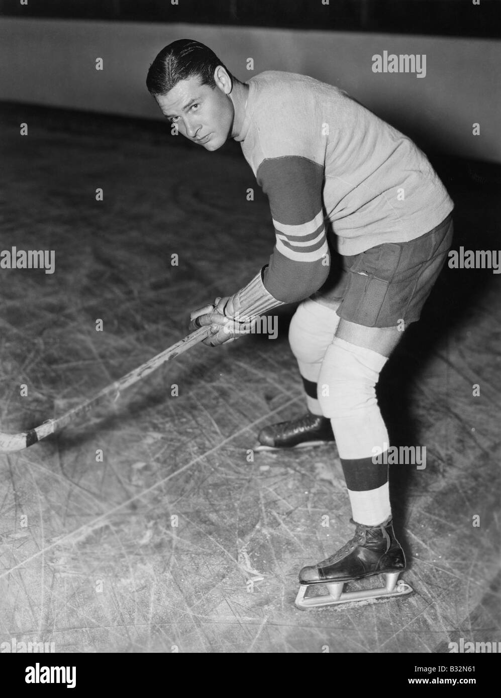 Porträt des Eishockey-Spieler Stockfoto