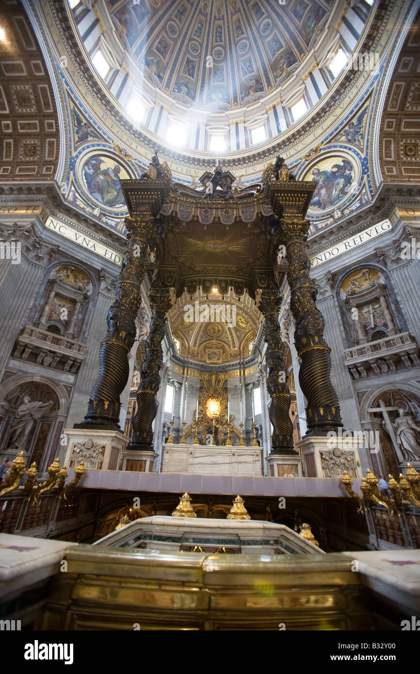 Rom, der Petersdom, Innenansicht Stockfoto