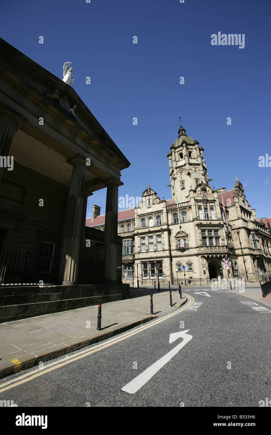 Stadt Wakefield, England. Metropolitan District Council County Hall mit