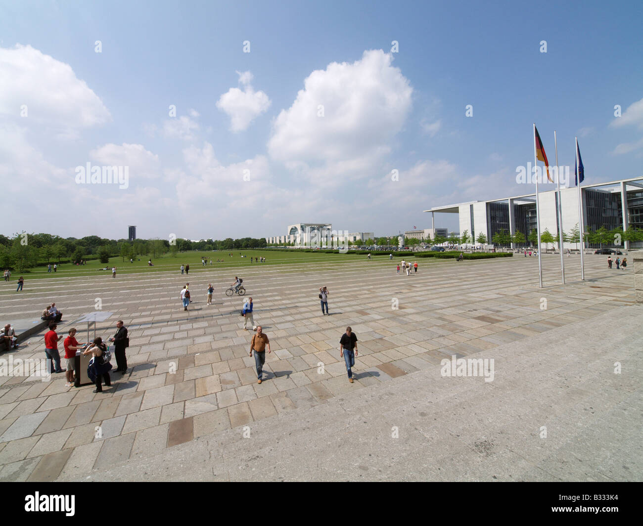 Berlin, Platz der Republik, Parlament, Bundeskanzleramt Stockfoto