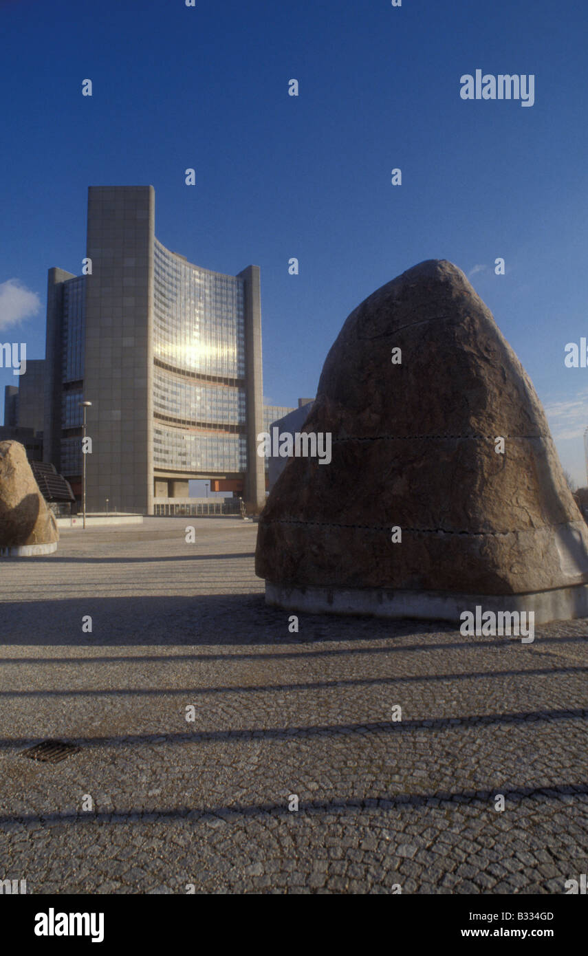 UN-Stadt Mittelsitz der Vereinten Nationen in Wien Stockfoto