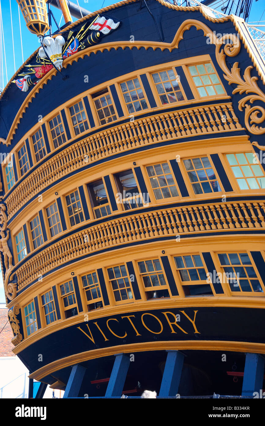HMS Victory in Portsmouth, Hampshire, England, Vereinigtes Königreich Stockfoto