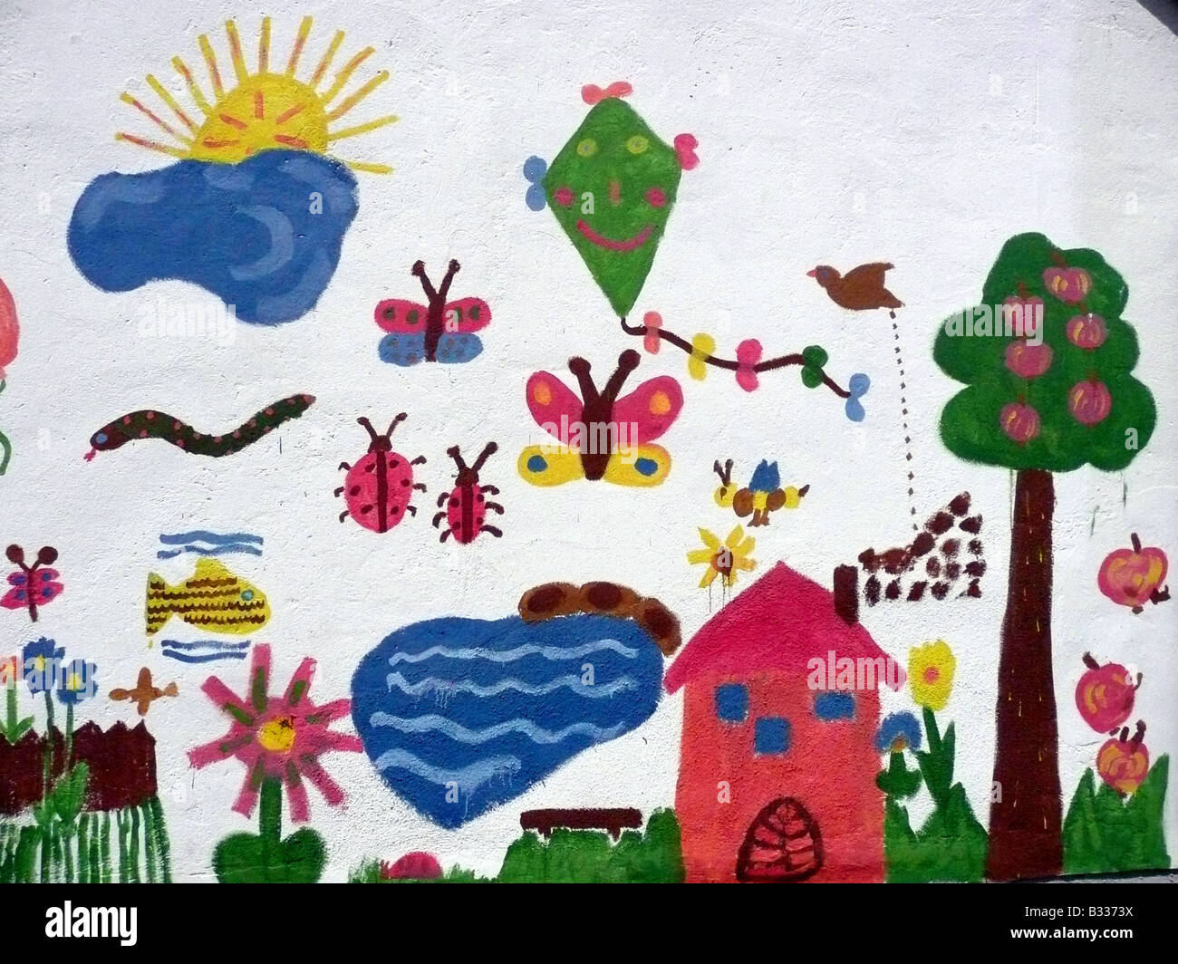 Kinder malen Stockfoto