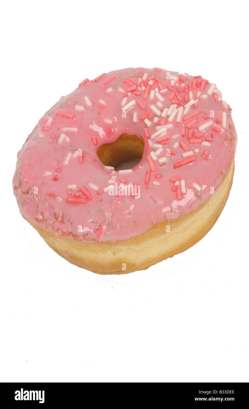 Schneiden Sie aus einem Ping-Ring-Donut Stockfoto Schneiden Sie aus einem Ping-Ring-Donut Stockfoto