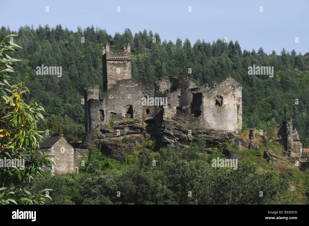 Das Chateau de Brèsis, gelegen im Département Gard des Languedoc, Frankreich Stockfoto