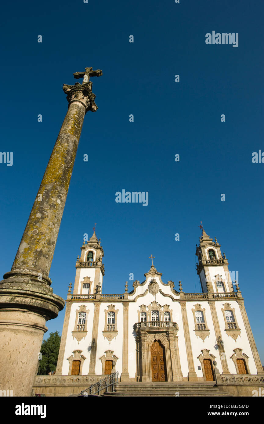 Viseu. Portugal. Die Kirche der Barmherzigkeit oder die Kirche der Misericordia (Igreja da Misericórdia). Stockfoto