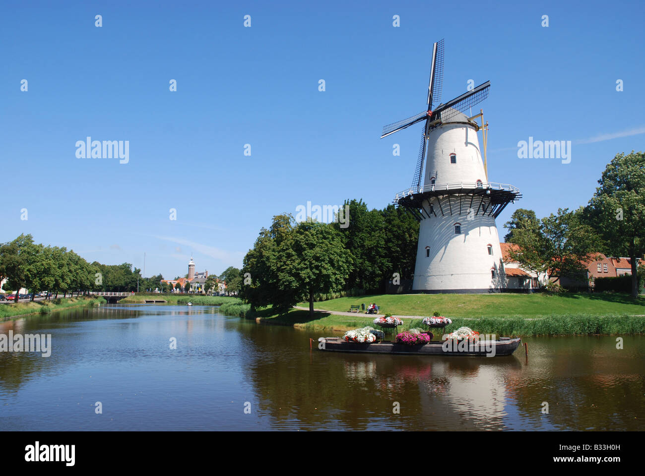 Windmühle Middelburg Zeeland Niederlande Stockfoto