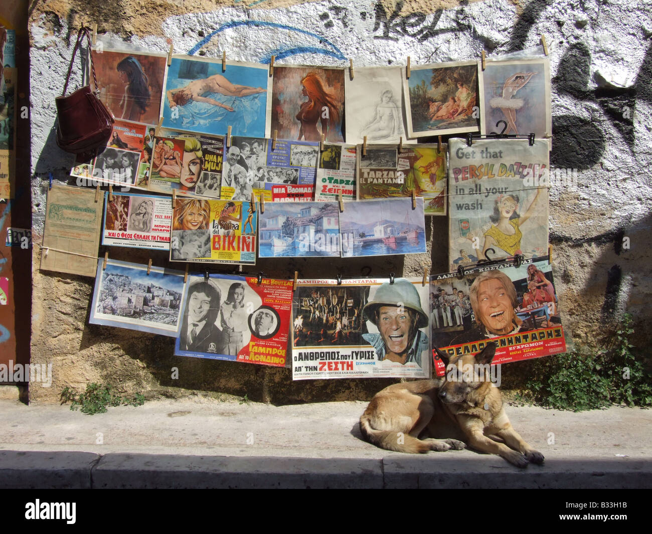 Straßenszene in Athen, Griechenland Stockfoto