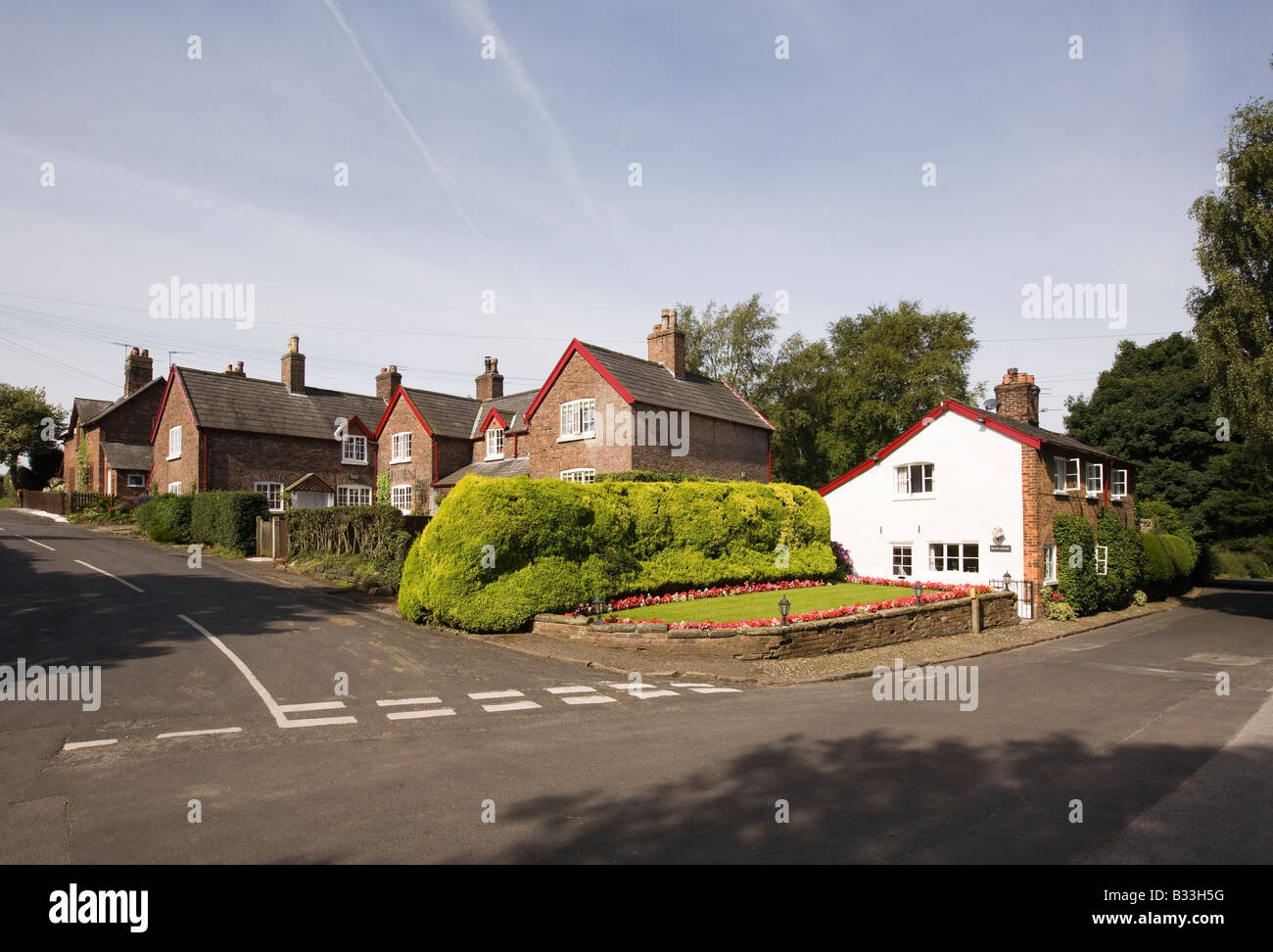 UK Cheshire Knutsford Rostherne Dorf Tatton Estate Häuser Stockfoto