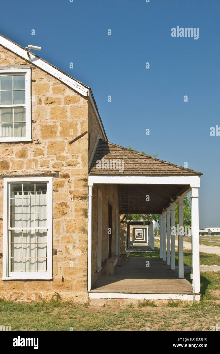 Texas San Angelo Fort Concho National Historic Landmark betrieben 1867 bis 1889 wiederhergestellt Officers Quarters Stockfoto