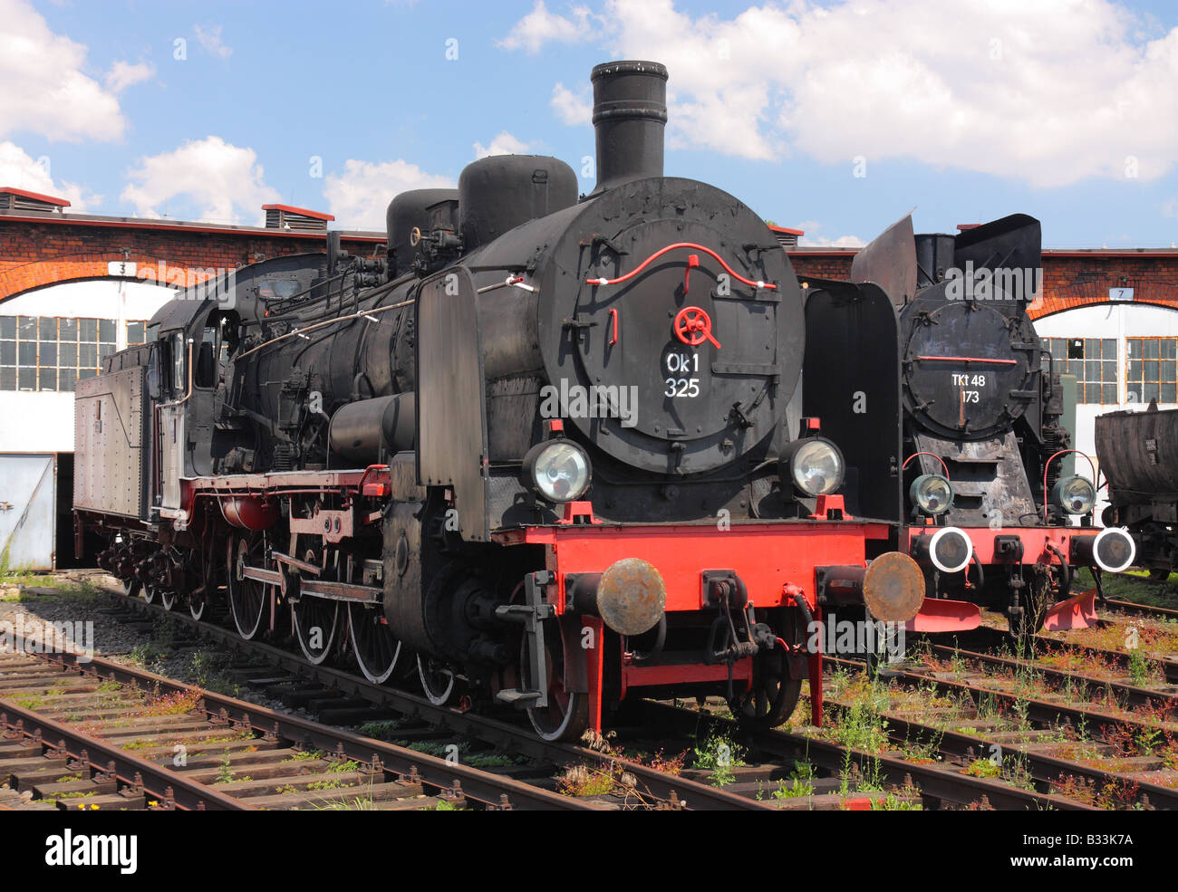 Alte Dampfmaschine, die Lokomotive Stockfoto