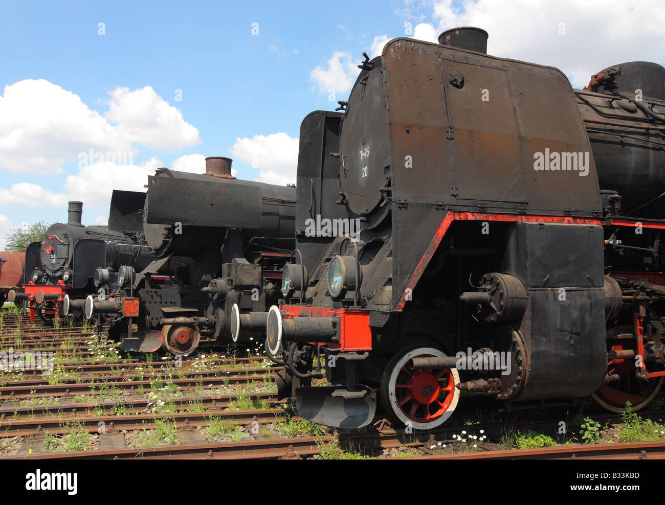 Alte Dampflokomotiven Stockfoto