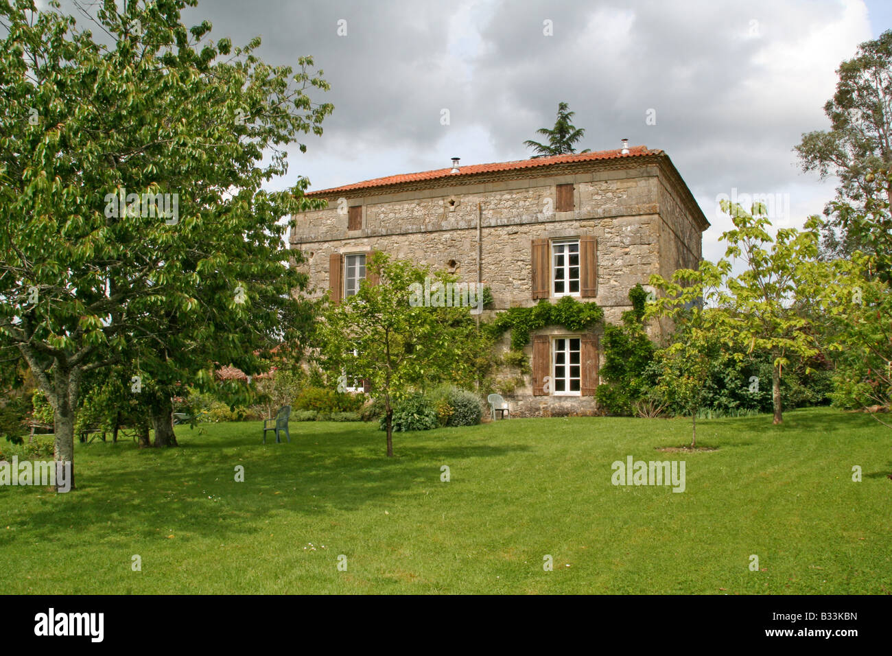 Französisch-Bauernhaus in der Nähe von bordeaux Stockfoto